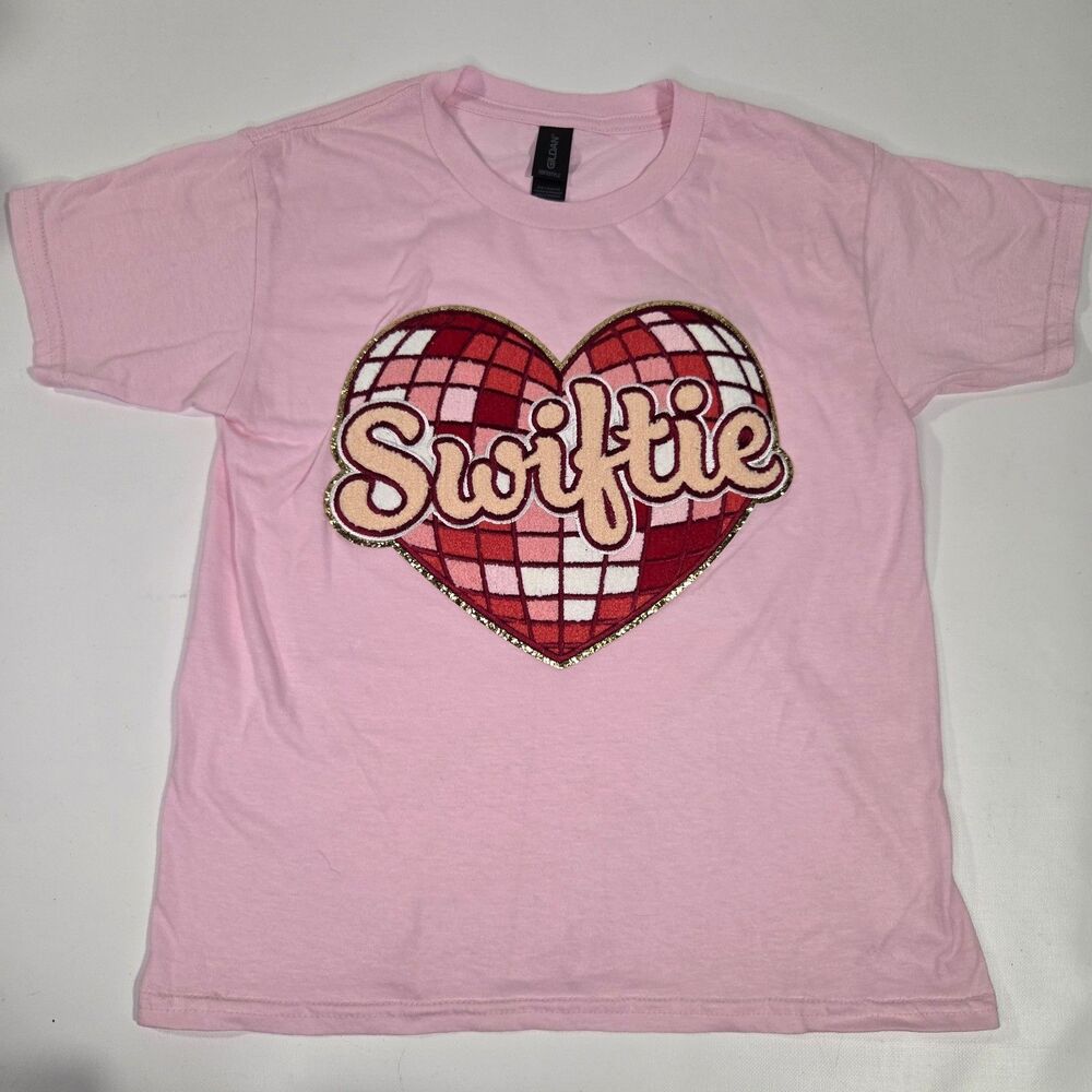Pink Swiftie Heart T-Shirt Kids Small Taylor Swift Large 10" Decal